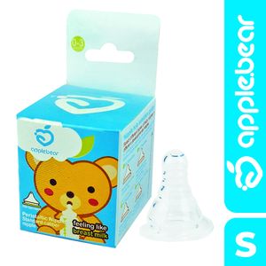 Apple Bear Peristaltic Nipple Standard Caliber S 0-3 Months (AB-105)